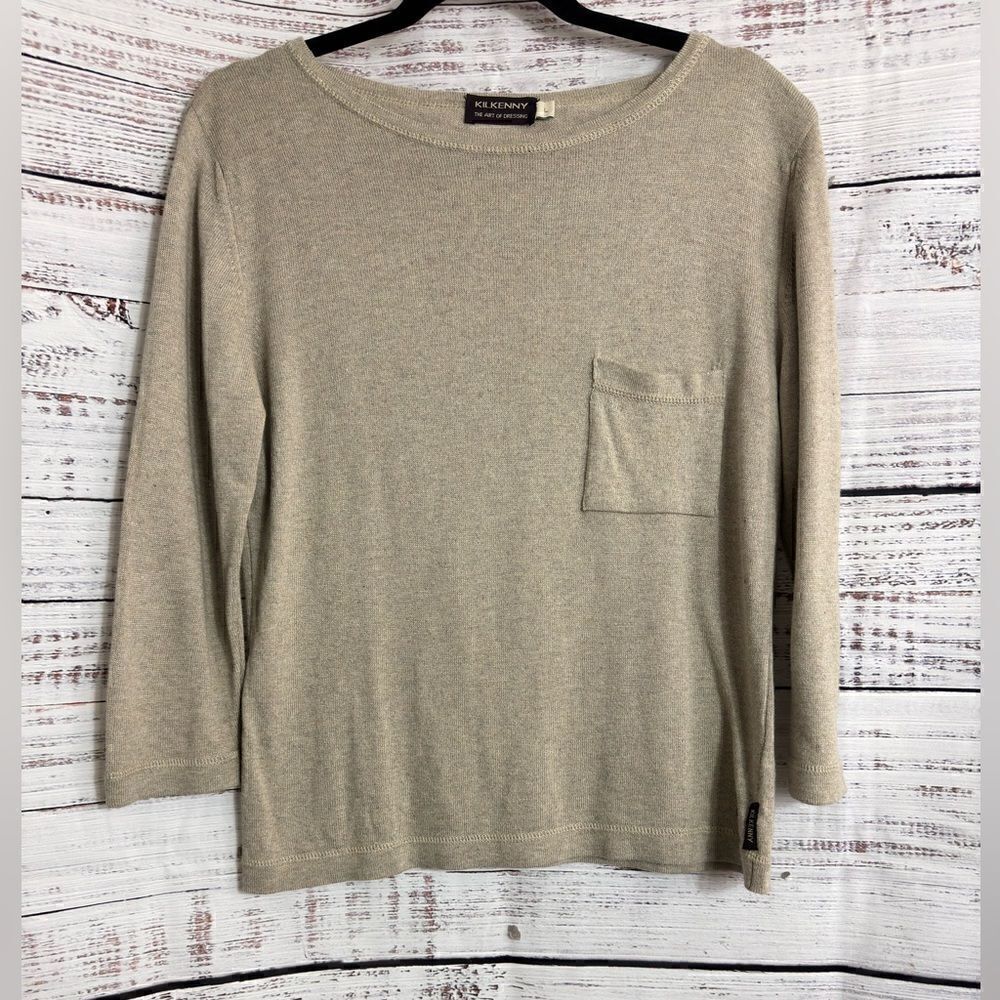 Kilkenny Top Womens Size Large Knit‎ Pullover Cotton Cashmere Blend Minimalist